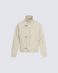 Stand Collar Buckle Embroidered Jacket