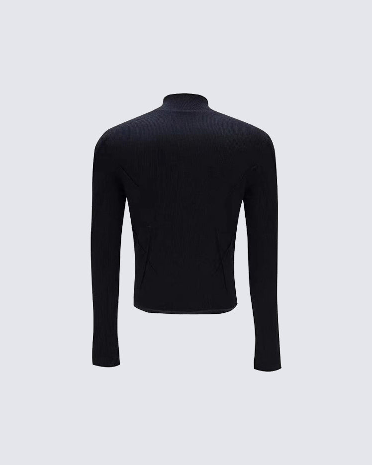Deconstructed Slim Fit Solid T-Shirt