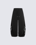 New Tribal Print Wide-Leg Sweatpants