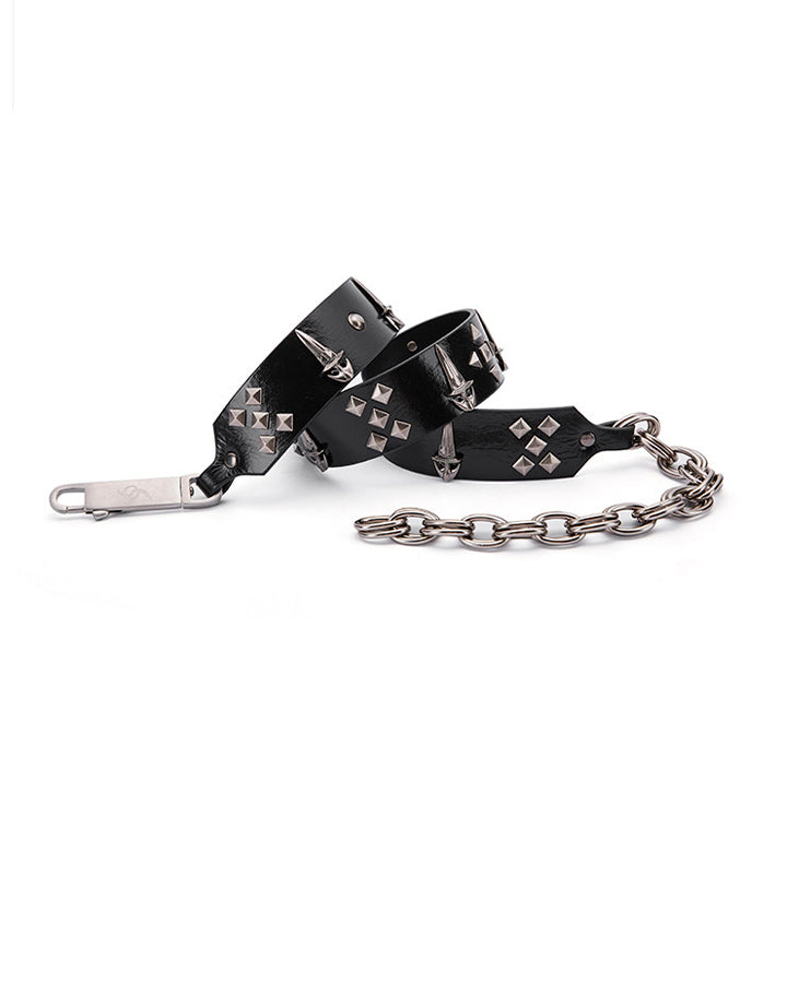 Studded Chain Punk Belt