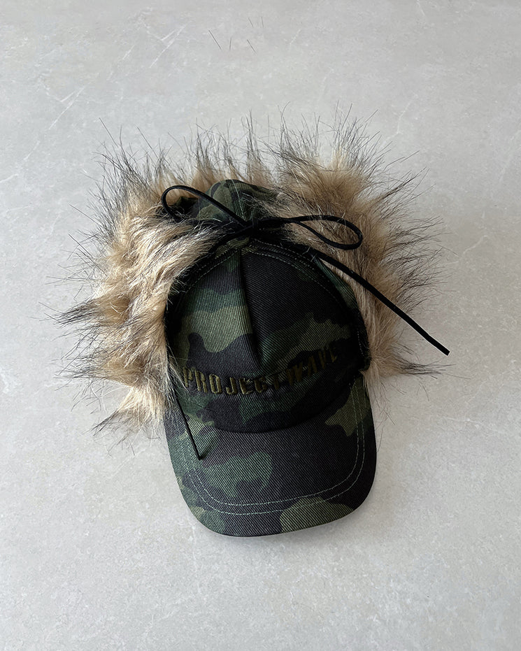 Leopard Camouflage Ear-Flap Baseball Cap