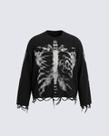 American High Street Dark Skeleton Long Sleeve T-Shirt
