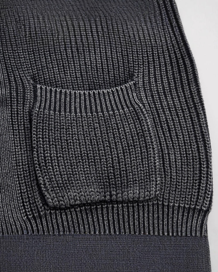 New Simple Solid Color Pocket Knit Sweater