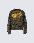 Camo Long Sleeve with Curved Blade Design