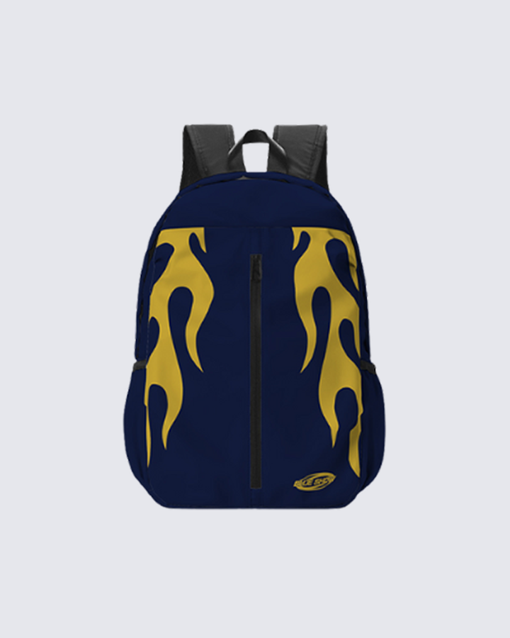 Flame Graphic Streetwear Backpack