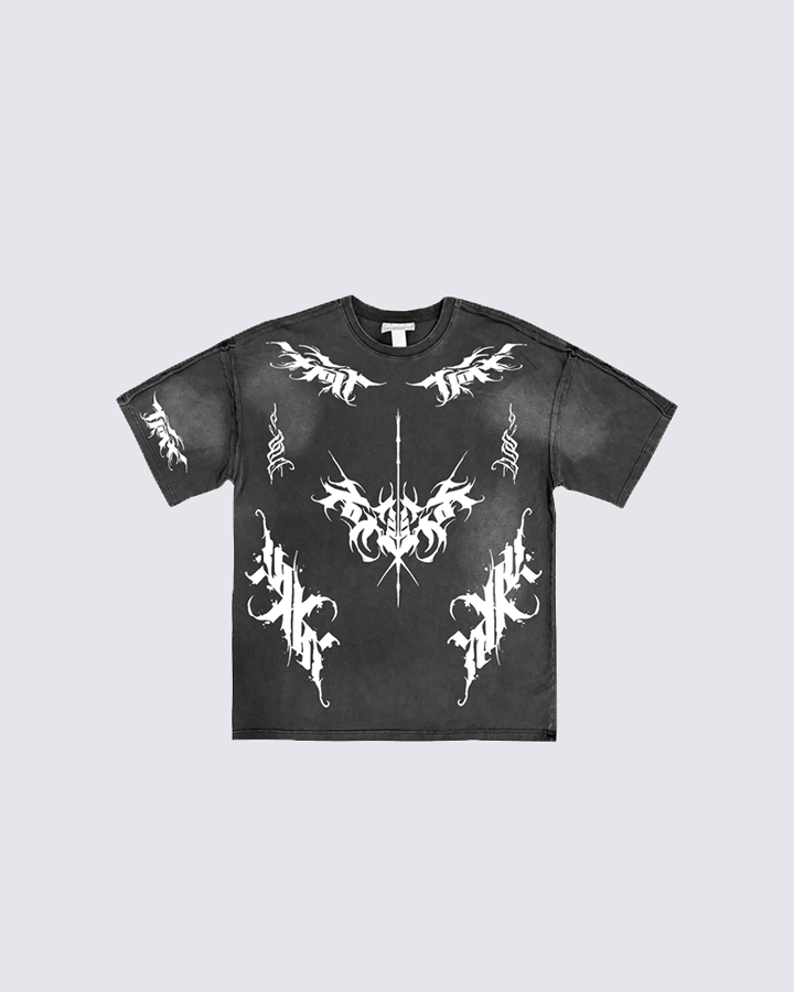 Tribal Graphic Oversized T-Shirt