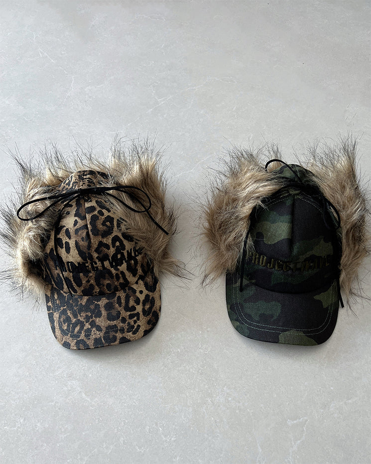 Leopard Camouflage Ear-Flap Baseball Cap