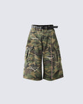 Vintage Camo 3/4 Cargo Shorts