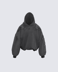 KIIKIO Warm Textured Double-Layer 3D Skeleton Hoodie
