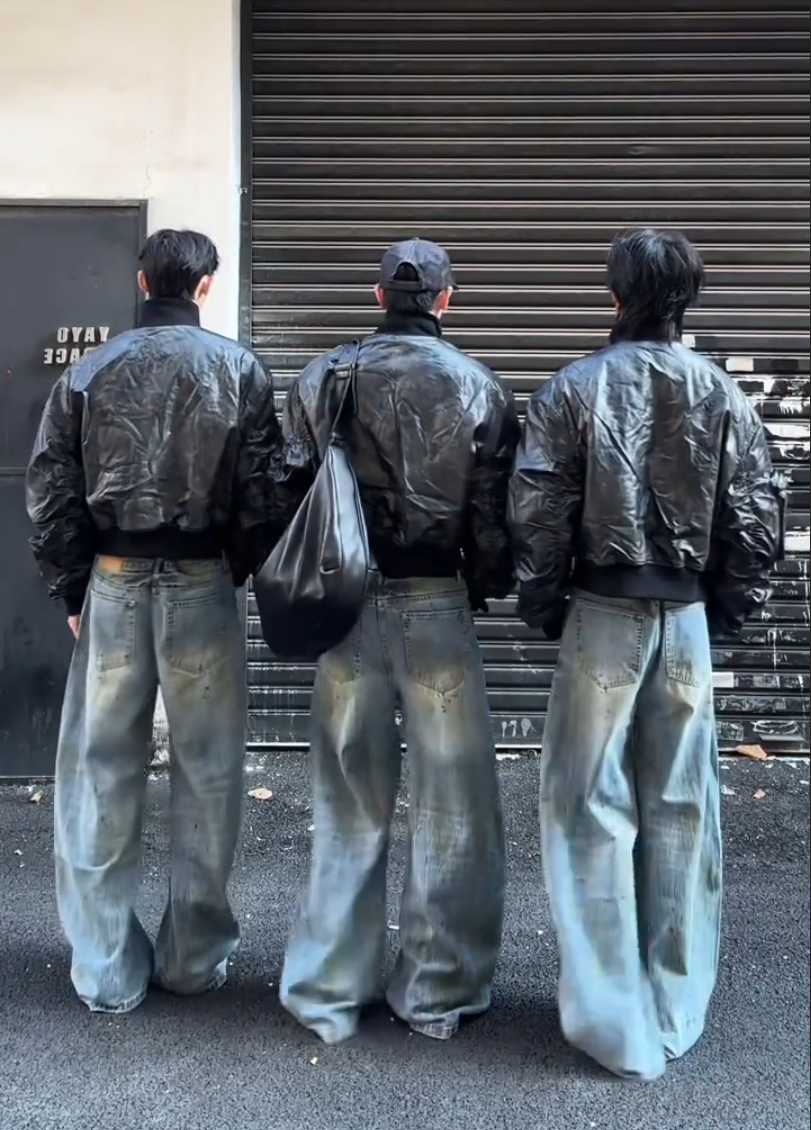 Padded Faux Leather  Jacket